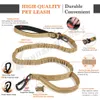 Collares de perro Correas Collar de perro militar táctico Juego de correa retráctil Entrenamiento Collares ajustables para perros grandes K9 Medianos grandes con mango luminoso 221125