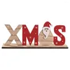 クリスマスの装飾木製の手紙サイン家庭用テーブルトップクリスマス素朴なウェルカム飾り飾りフェスティバルホリデーサプライドロップ