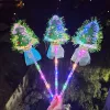 Christmas Tree Shaped Glowing Stick Luminous Party Favors Kids Girls Boys Merry Christmas Eve Party Gifts Happy New Year 2023