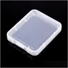Lagringslådor CF CF Card Rhiannon Protection Case Portable Pure Color Transparenta Plastical Storage Boxar Lätt att bära 0 12YS J2 D DHIQS