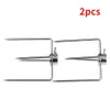 Acessórios para ferramentas de churrasco 2pcs piquenique garfo de carvão 10cm 4 ed buz grelhado kebab skewer frango bateria de peru churrasco assado 2 221128