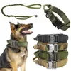 Hundehalsbänder, Leinen, langlebig, taktisches Hundehalsband, Leine-Set, verstellbar, Militär-Haustierhalsband, Perro, mittelgroßer großer Hund, Deutscher Schäferhund, Trainingszubehör 221125