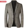 Herrenanzüge Blazer FGKKS Frühling Herbst Männer Slim Fit Britische Plaid Formale Anzug Jacke Party Hochzeit Business Casual Männlich 221124