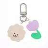 Creativo fresco fiore viola nuvola ciondolo portachiavi per auto ragazza carina cuore coppia borsa personalità accessori portachiavi ciondoli