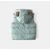 Gilet bébé vêtements garçons filles solide gilet à capuche manteau pour 12 mois à 4 ans enfants hiver enfants vestes chaudes gilets costume de noël 221125