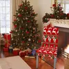 Stol täcker 4st Red Christmas Lovebable Anti-Dirty Cover Decorations for Dining Wedding Room El Banquet Living