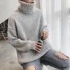Camisolas masculinos Autumn e Winter Turtleneck Sweater Jaqueta de malha selvagem masculina Moda de pullover de fenda quente 221128
