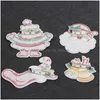 Pins broches cartoon borduurwerk stoffen sticker broches 4pcs set kerstcadeau santa laarzen bel revers pins voor kinderen tas decora dhvpe