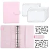 Hole Binder Pockets blastic zipper money Envers