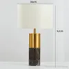 Lampy stołowe nowoczesne luksusowe marmur lampa kreatywna prosta sypialnia nocna salon studia hobby wystawa dekoracja