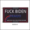 Flagi banerowe 19 styl 2024 Trump Biden Flag 90x150cm Wybory prezydenckie USA poliestrowe flagi materiałowe banery upuszczenie dostawy dhxge