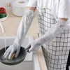 Cleaning Gloves 1 Pair Rubber Latex Household Kitchen Waterproof Dishwashing Bathroom Tools 221128