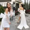 Chic Satin Mermaid Suknia ślubna Ukochana szyja Werpita zdejmowana koronkowe suknie ślubne z długim rękawem Vestido de Casamento