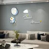 Horloges murales salon décoration décor à la maison horloge Led montre pour chambre Decoraction montre murale de luxe 3d