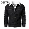 Jackets masculinos azuis claros jean jeans casuais revestimentos de l￣ de alta qualidade de inverno mais grosso tamanho quente 6xl 221124