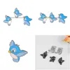 Pins Brooches Cute Animal Zinc Alloy Brooch Pins 3Pcs/Set Blue Bird Enamel Metal Brooches For Girls Gift Jewelry Cartoon Badges Den Dhasq