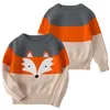 Pullover 1-7 år Höst Baby Girls Boys Sweaters Coat Toddler Kids Knitting Pullovers Topps Cartoon Long Sleeve 221128