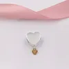 925 Sterling Silver Beads Two Hearts Charm Charms past Europese pandora -stijl sieraden armbanden ketting 796558 Annajewel