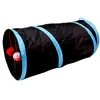 Tunnel bidirectionnel pour chat, 6 couleurs, anneau en papier avec deux boules suspendues, pliable, jouet pour animaux de compagnie, seau de forage, accessoires pour animaux de compagnie, nouveau