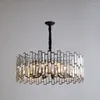 Pendant Lamps Retro Style Light Luxury Black Chandelier Crystal Living Room Designer Model Home High-end Fashion Art Restaurant Lamp