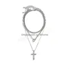 Hanger kettingen klassieke ijsje uit Strass Cross hanger ketting voor vrouw