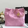 Original Quality New Style 22 Tote Bag Designers Women Handbags Designer Shoulder Handbag 35CM Shiny Calf
