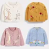 Pullover Little Maven Kids Girls Clothes Lovely Pink Rabbit tröja med kycklingar Bomull Sweatshirt Autumn Outfit för 2 To7 Year 221128