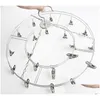Hangers Racks 20 Clips Stainless Steel Underwear Rack Prevent Clothing Deformation Drying Hanger Save Space 6Qx C R Drop Delivery Dhfac