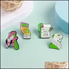 Pins Brooches Fashion Jewelry Enamel Brooch Pin Cartoon Toothbrush Toilet Paper Calcator Notepad Lapel Metal Badges Luxury Dhgarden Dhkgg