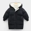 Daunenmantel Winter Kinder s Kinder Jungen Jacken Mode Dicke Lange s Mädchen Mit Kapuze Schneeanzug 310Y Teen Mantel Parkas 221125