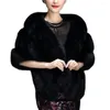 Women's Fur UETEEY 2023 Autumn And Winter Imitation Hair Shawl Coat White Red Thick Women's Warm Jacket