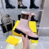 Ботинки Fendie на каблуке Модный бренд для ботильонов Ботильоны Martin Эластичные кроссовки на высоком каблуке Зимняя женская обувь Туфли на высоком каблуке на платформе Вечерняя модельная обувь