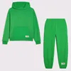 Mens Tracksuits 100% Cotton Two Piece Set Hooded Sweatshirts Hoodies Track Pants Joggers Sweatpants Sweatsuits Spring Suits 221128