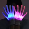 Christmas Decorations Personality LED Luminous Gloves Party Supplies Flashing Rainbow Fluorescent Dance Performance Gloves Adults