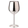 2 PCS 500ml Stainless Steel Goblet Champagne Cup Wine Glass Cocktail Glass Creative Metal Wine Glass for Bar Restaurant 220505