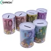 Storage Boxes Bins Square Piggy Bank Logbook Series Tin Plate Money Saving Pot Coin Gift Home Decoration Savings Banknote 221128