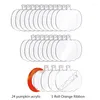 Keychains Halloween Pumpkin Decorations Includes 24 Pcs Acrylic Blanks And Ribbon Dropship