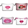 Sacs de rangement Polyester Lip Impression numérique Sac à main Mti Design Womens Makeup Storage Fashion Cosmetic Pouch Toiletry Portable Bag Hi Dhvsl