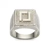 Mode Luxe Band Brede Ringen Mannen Dame Messing Gegraveerd Hollow Out F Brief 18 K Gouden Brede Ring Vrouwen sieraden Geschenken FRN --062394