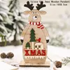 Kerstdecoraties Jaar 2022 Houthanger houten geschilderde kerstboomdruppel ornamenten voor home diy navidad kinderen geschenken