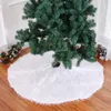 Decorações de Natal 1pc Salia branca de árvore de pelúcia de peles de peles de peles