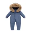 Down Coat 30 Winter warm Snowsuit Boy 90% Duck Jacket Infant overcoat toddler girl Clothes Kid Jumpsuit 2 6y parka real fur clothing 221125