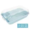 Kl￤dlagring vikbar magnetisk plastsko box transparent sida ￶ppen damms￤ker fuktbest￤ndig container arrang￶r