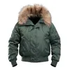 Mens Down Parkas Winter Gruby Wojskowa kurtka taktyczna ciepłe wykop futra kołnierz z kapturem Lot Pilot Pilot Bomber Army Cotton Parka 221128