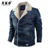 Men's Jackets CHAIFENKO Winter Denim Parkas Windproof Thick Fleece Warm Coat Fashion Casual Fur Collar Brand 6XL 221124