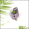 Pins broches retro game console email pin broches voor vrouwen gebeten ijs roze badge kleding hoed zwarte knop schattig ca dhgarden dhhwt