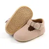 First Walkers 018m Baby Girls Retro Leather Shoes 10Colors Toddler Rubber Sole Antislip Born Mocasins 221125