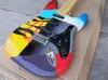 6 Strings Colorful Electric Guitar with SSS Pickups Yellow Maple Fretboard Customizable