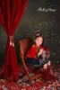 女の子のドレス012y女の女の子秋の冬グリーン格子形の赤いベルベットヴィンテージスペインのプリンセスボールガウンドレスクリスマスイード因果221125