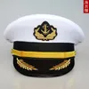 Berets US Navy Caps U S Army Military Yacht Kapitan Hat Sailor Oficer Visor Ship Cap Hats dla dorosłych dzieci kobiet 285i